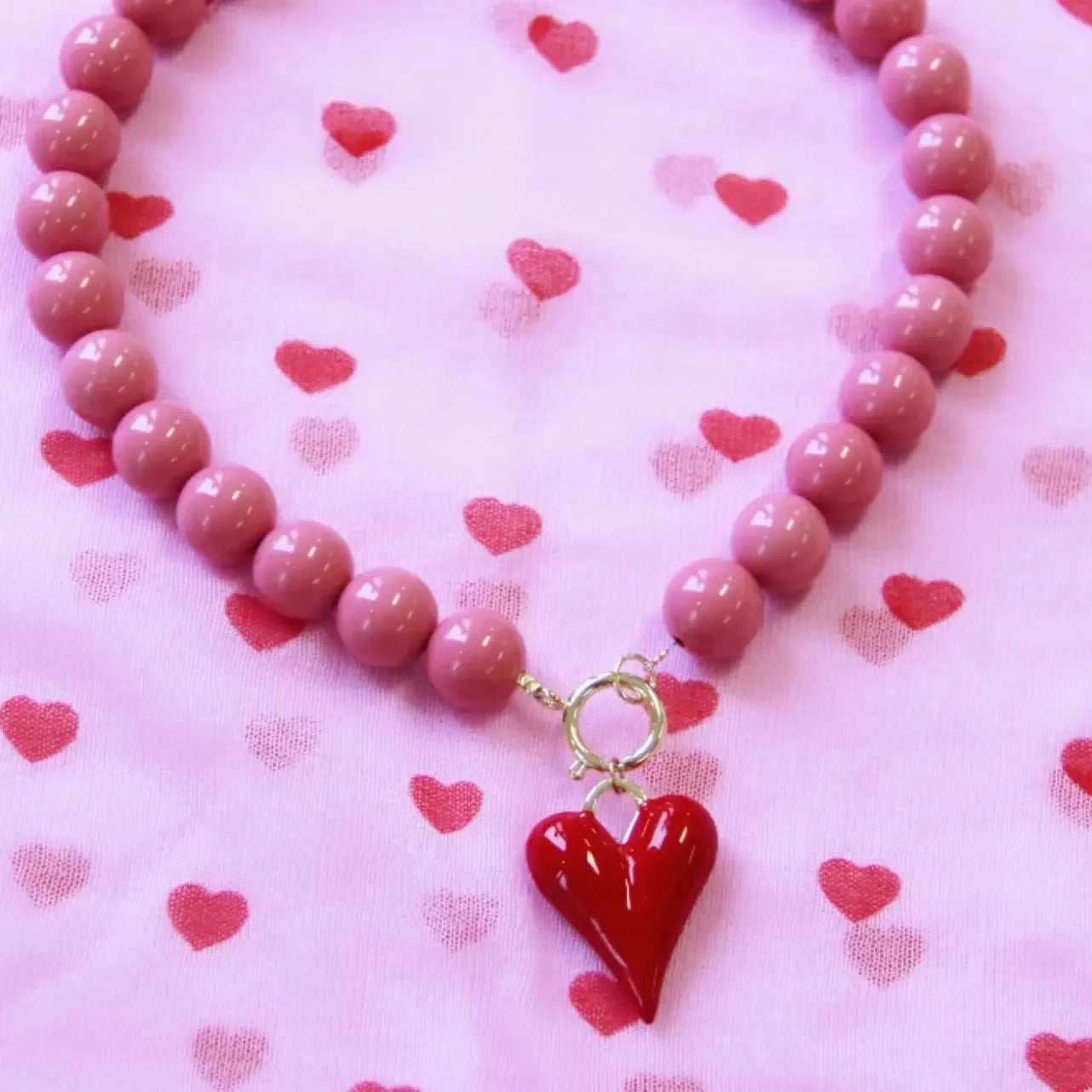Heart Xl Charm - Red
