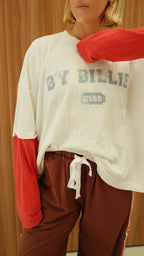 Layered BB Club Tee - White/Red