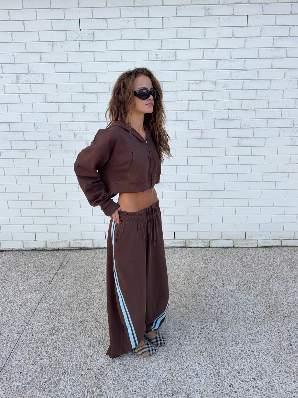 Ssaint Barrel Pant - Brown/Blue