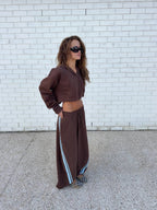 Ssaint Barrel Pant - Brown/Blue