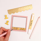 Memo Pad - Pink Grid