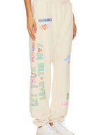 Angels All Around You Sweatpants - Beige