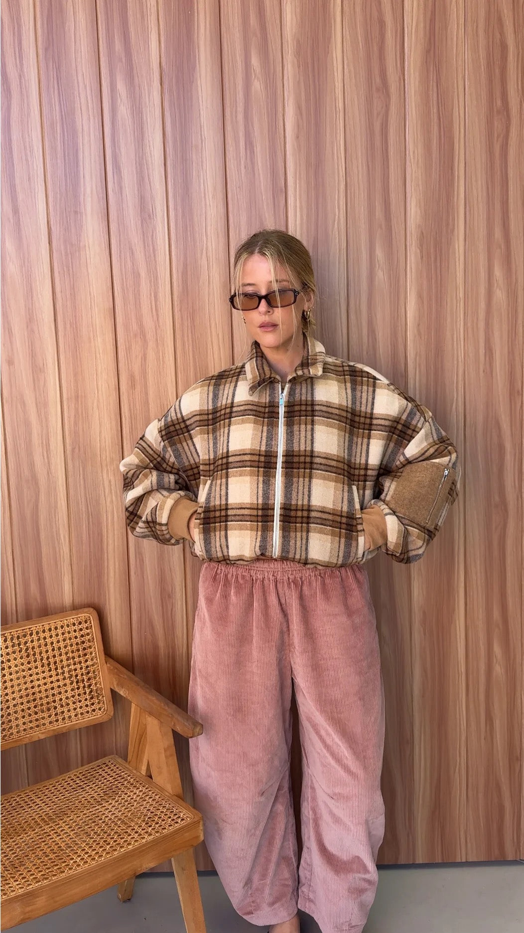 Sage Check Bomber