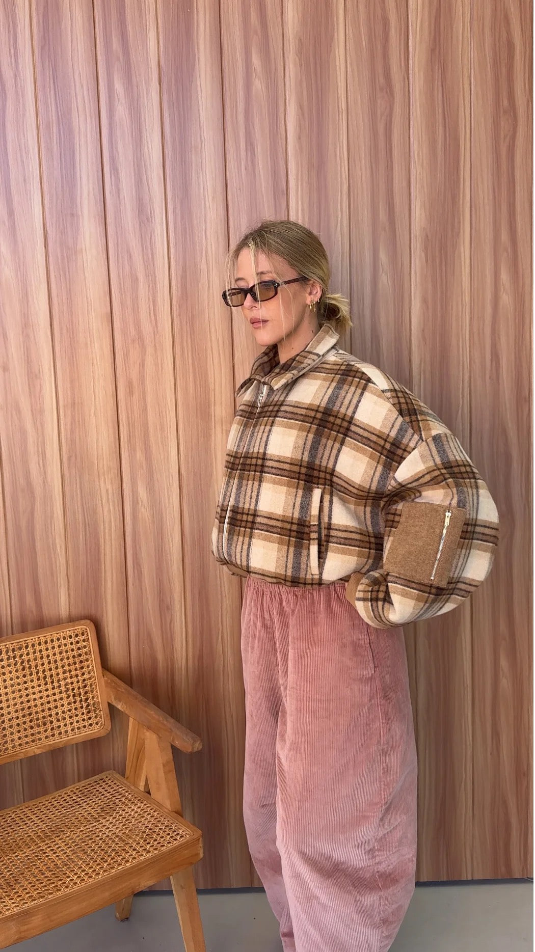 Sage Check Bomber