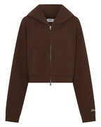 SŚAINT Cropped Hoodie - Brown