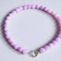 Bead Necklace - Natural Stone XL -  Lilac