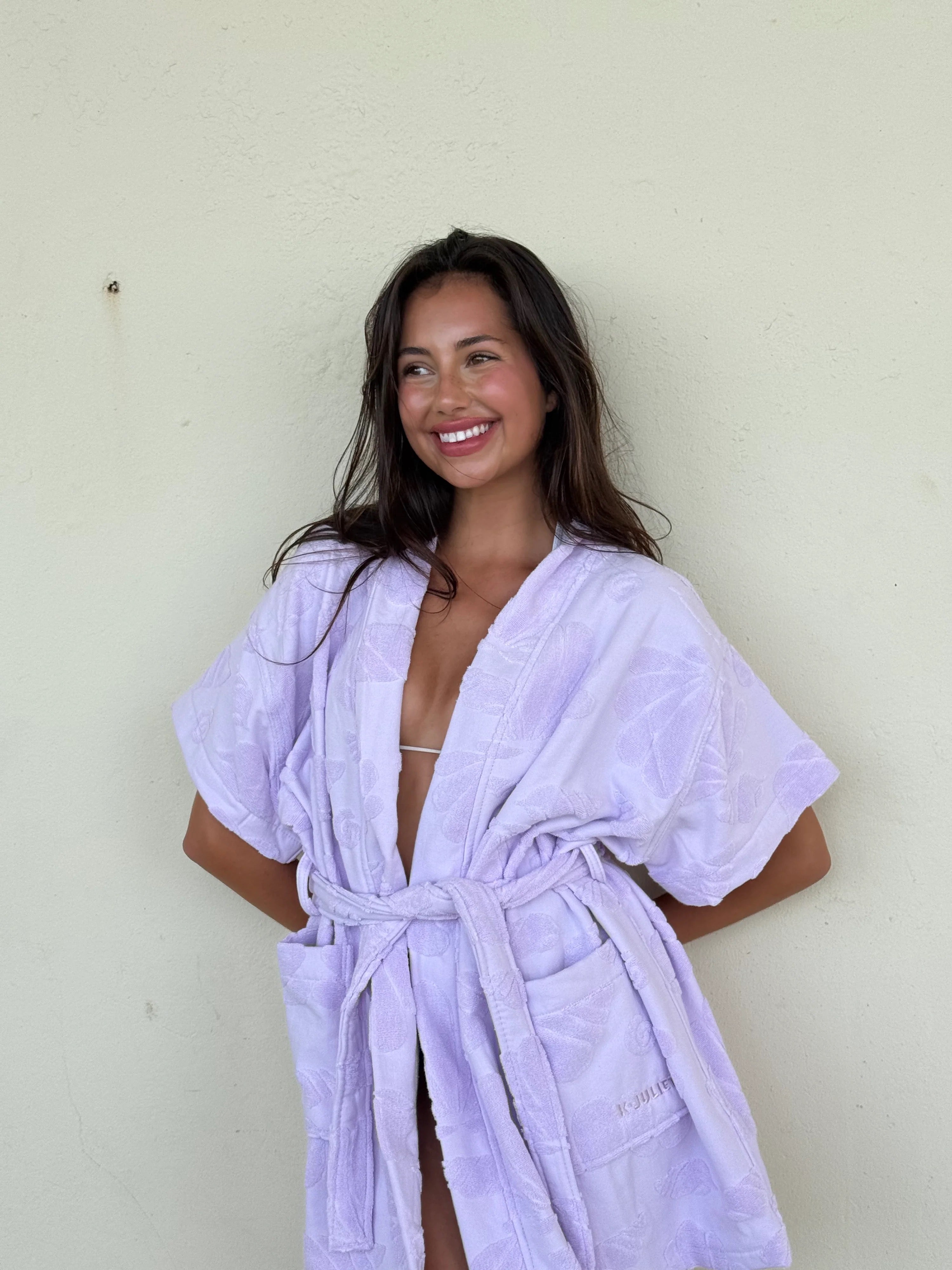 Lilac Cotton Beach & Bathrobe
