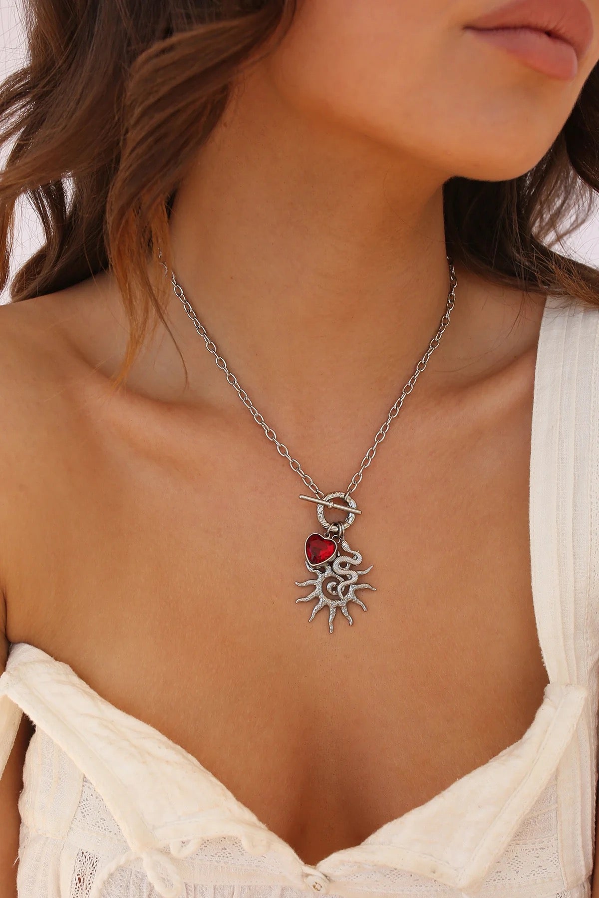 Design Your Own Latch and Lock Necklace - Silver