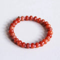 Elastic bracelet with gemstones - orange/pink