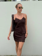 Lumi Mini Skirt - Espresso