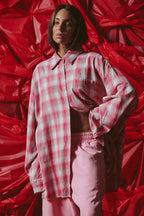 BE A KIND HUMAN OVERSIZED SHIRT - Pink