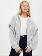 No Ordinary Love Zip Hoodie - Grey Marle