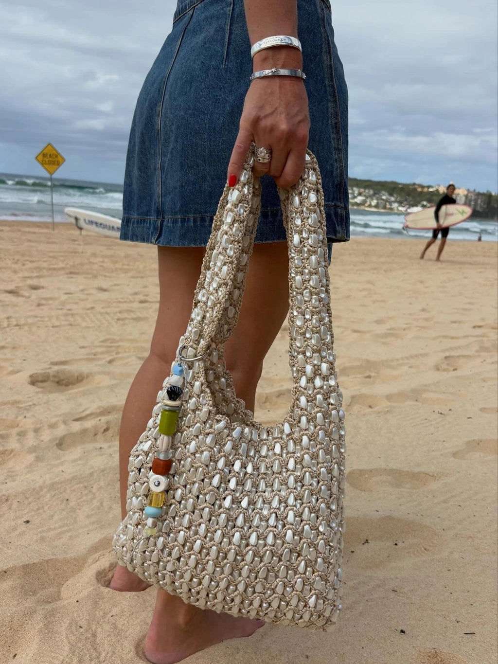 Sirena Pearl Beaded Bag