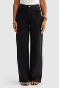 Willow Denim Wide Leg Jean Washed Black