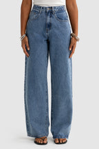 Willow Denim Wide Leg Jean Mid Blue