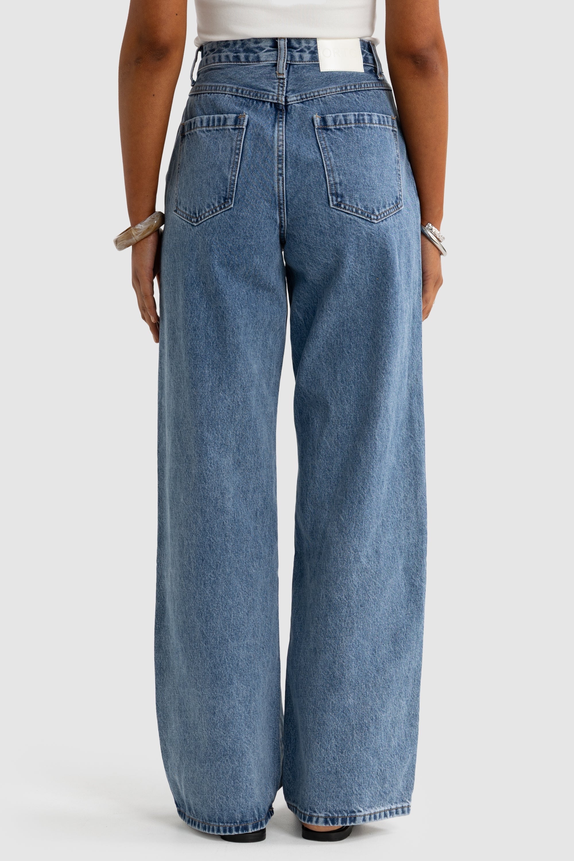 Willow Denim Wide Leg Jean Mid Blue