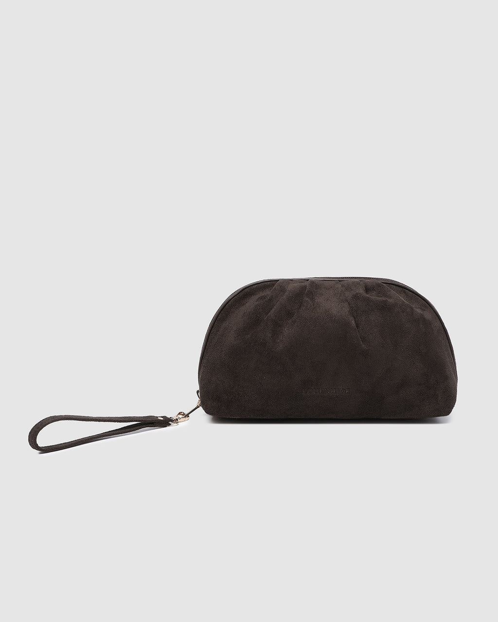 Sarski Suedette Makeup Bag - Chocolate