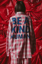 BE A KIND HUMAN OVERSIZED SHIRT - Pink