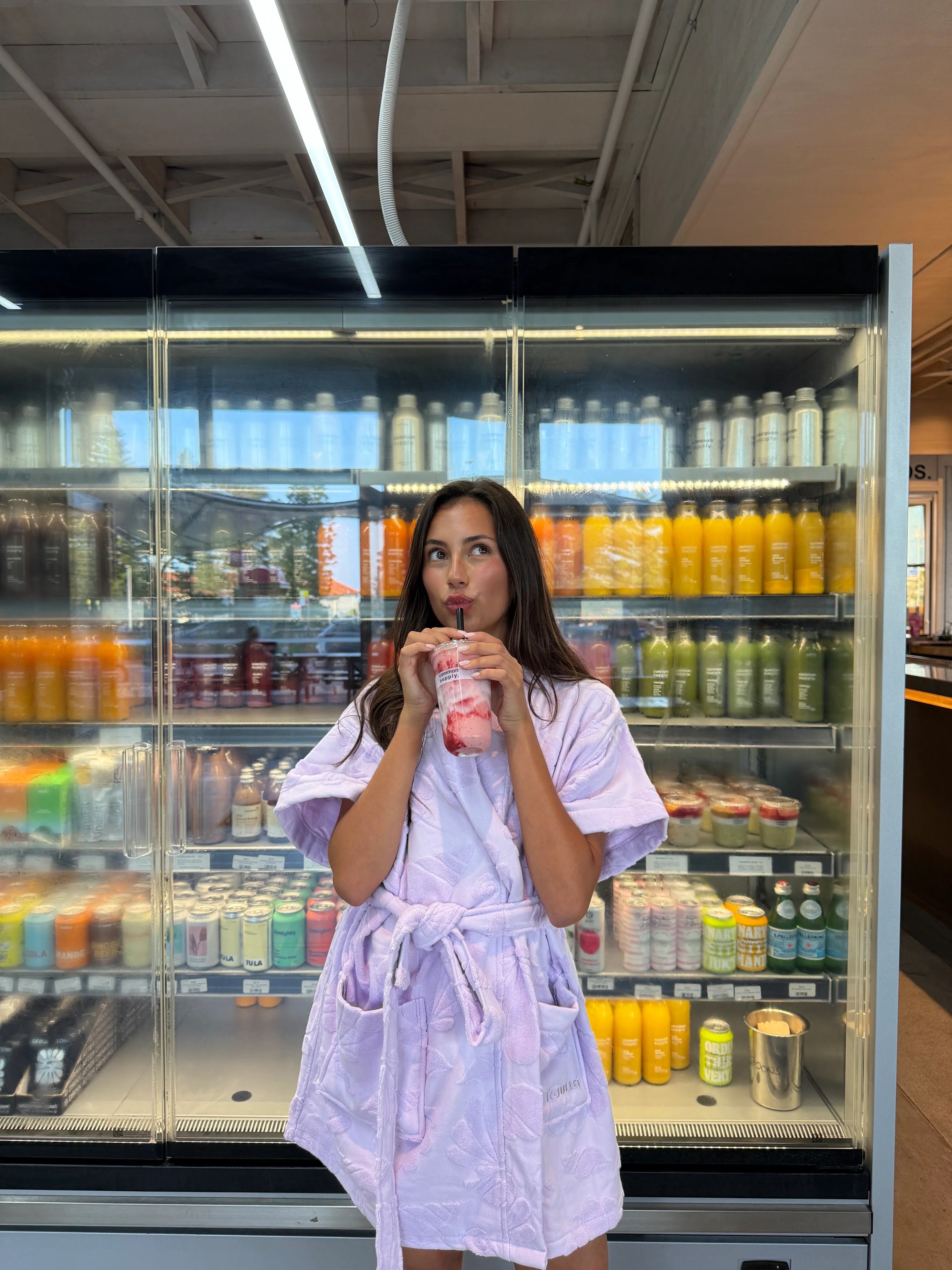 Lilac Cotton Beach & Bathrobe
