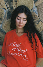 Vacay Crop Tee - Red