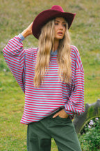 NAUTICAL LONG SLEEVE TEE - Cherry