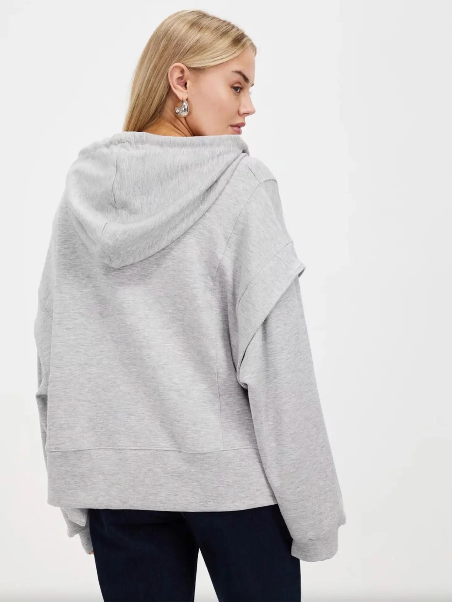 No Ordinary Love Zip Hoodie - Grey Marle