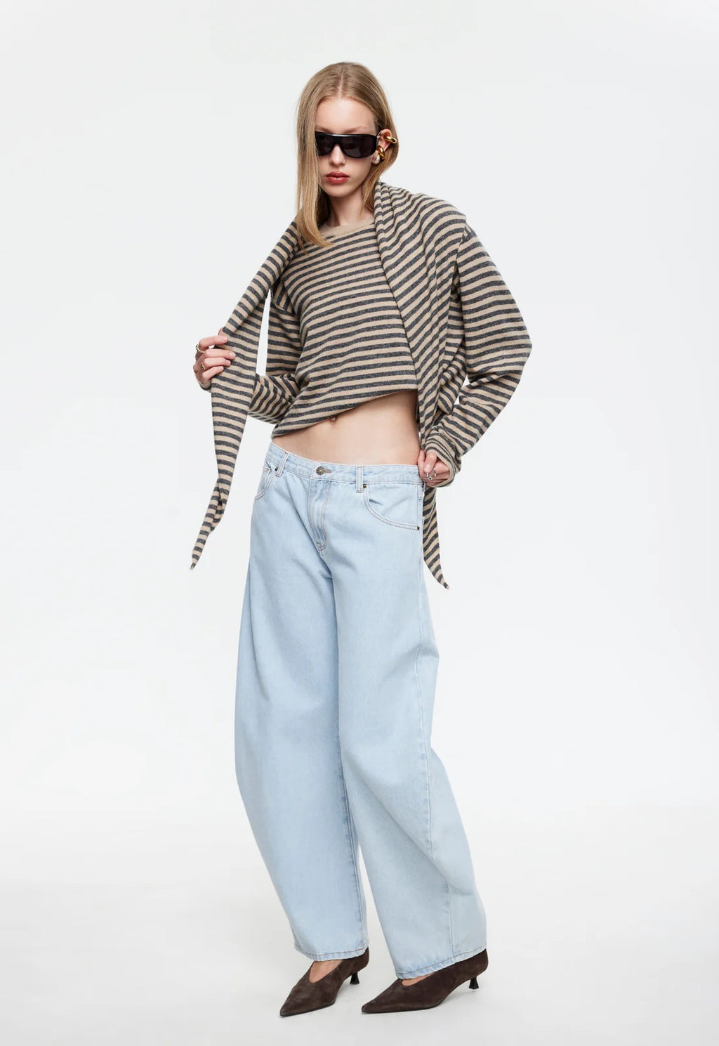 Olsen Knit - Slate Stripe