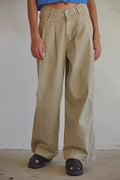 Denim Cotton High Waisted Wide Leg