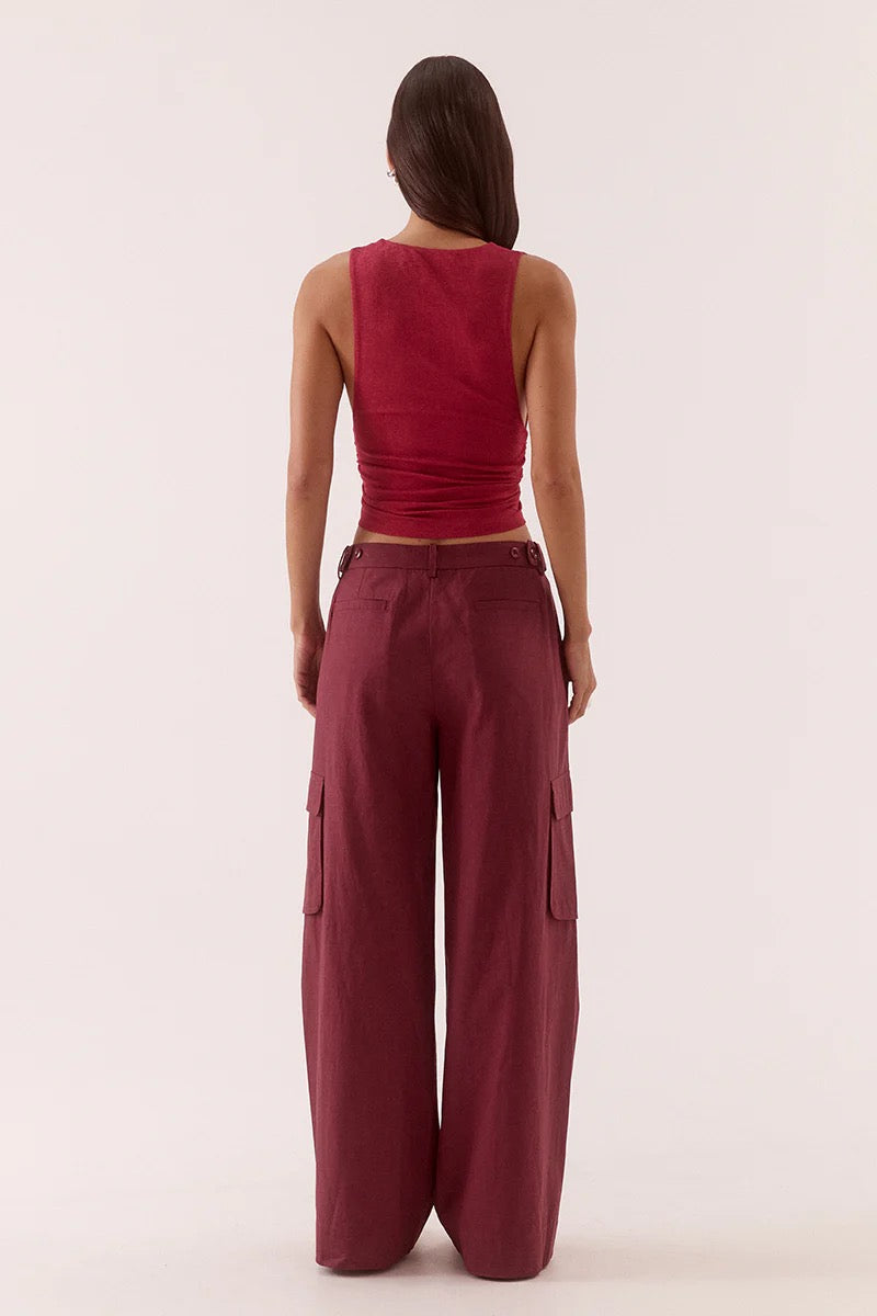 LONI TOP - BERRY