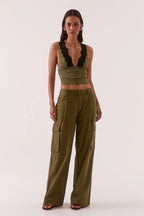 LONI TOP - OLIVE