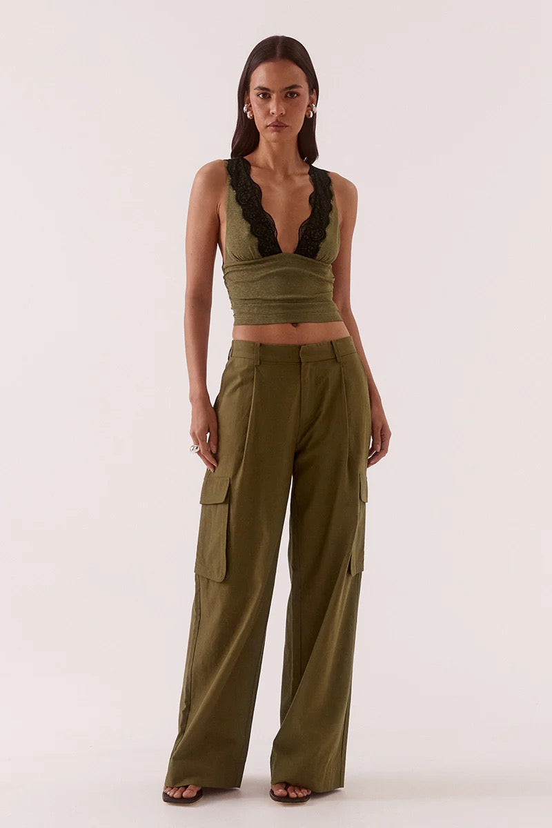 LONI TOP - OLIVE