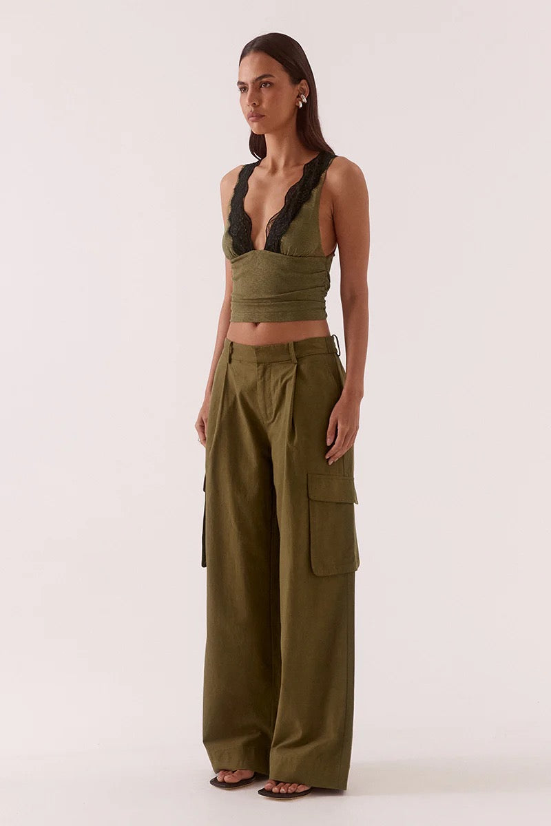 LONI TOP - OLIVE