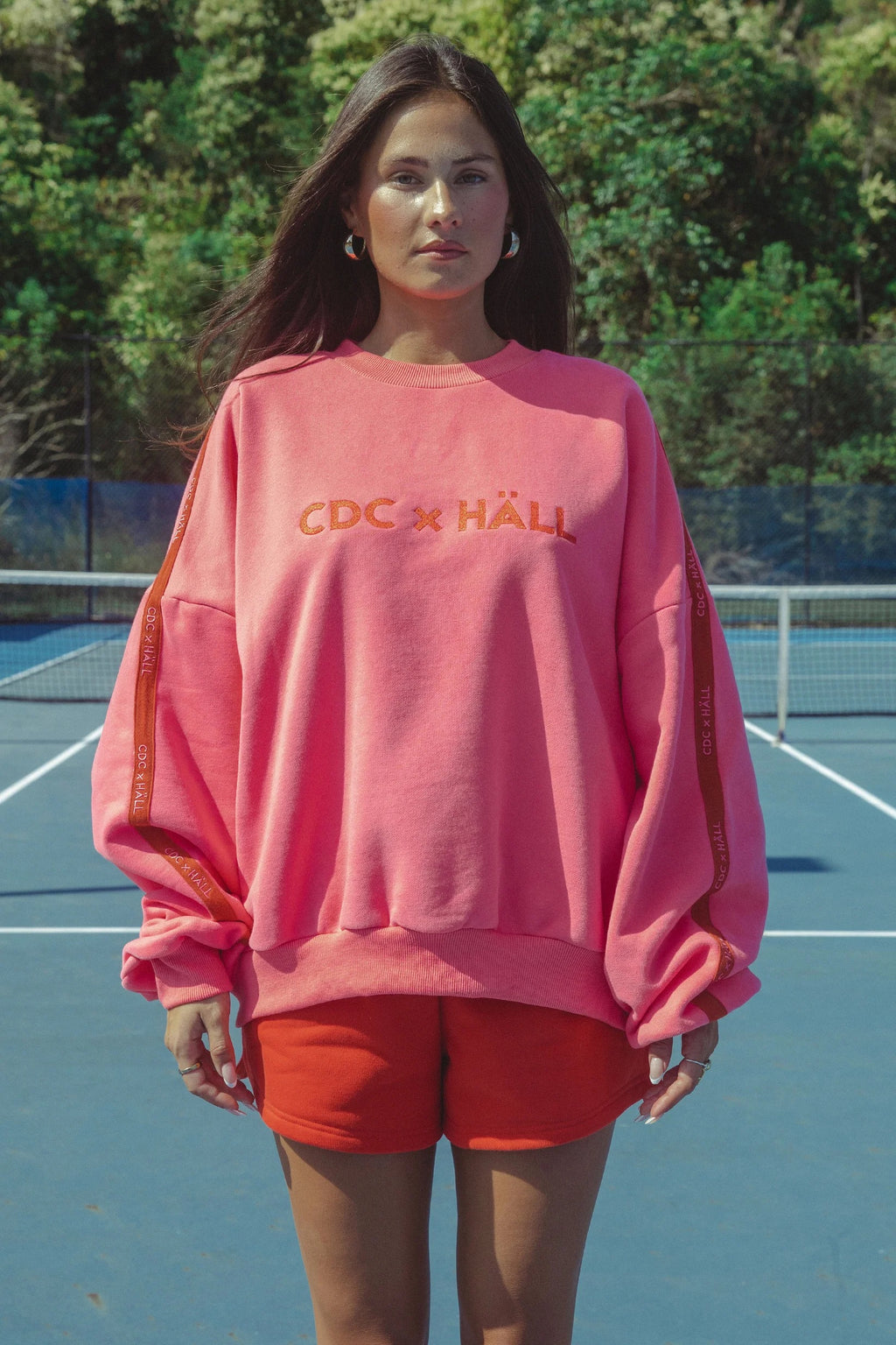 CDC X HALL CLOUD SWEATER - PEONY PINK