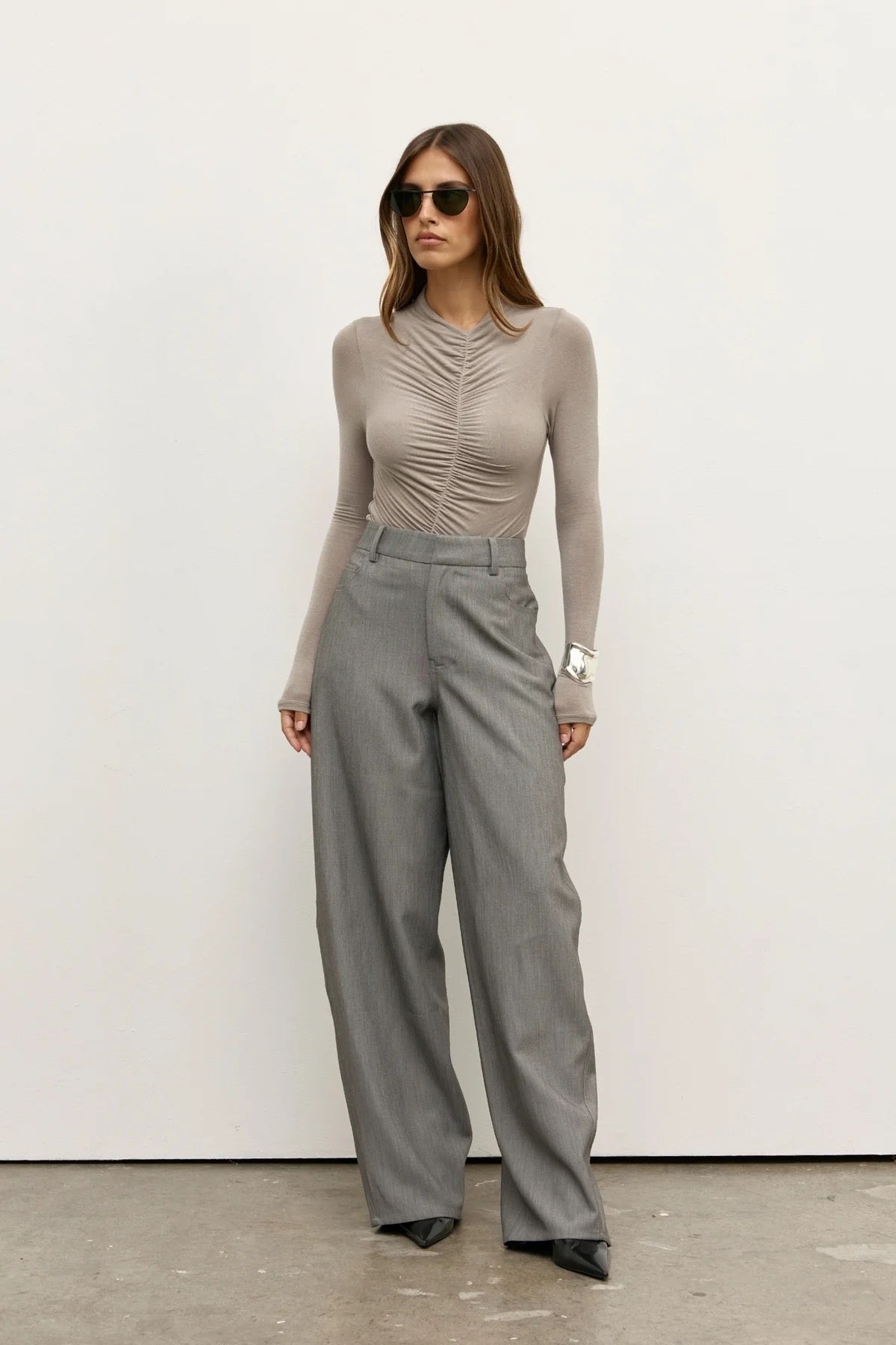 KELSIE BODYSUIT - DOVE GREY