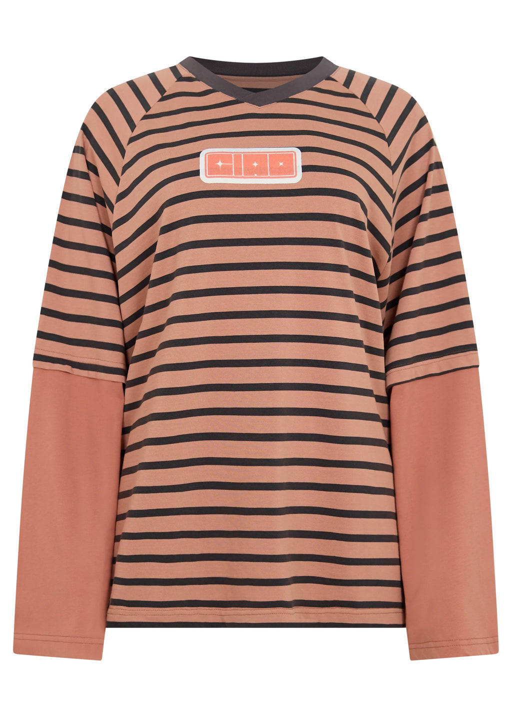 Double Trouble LS Tee - Pink