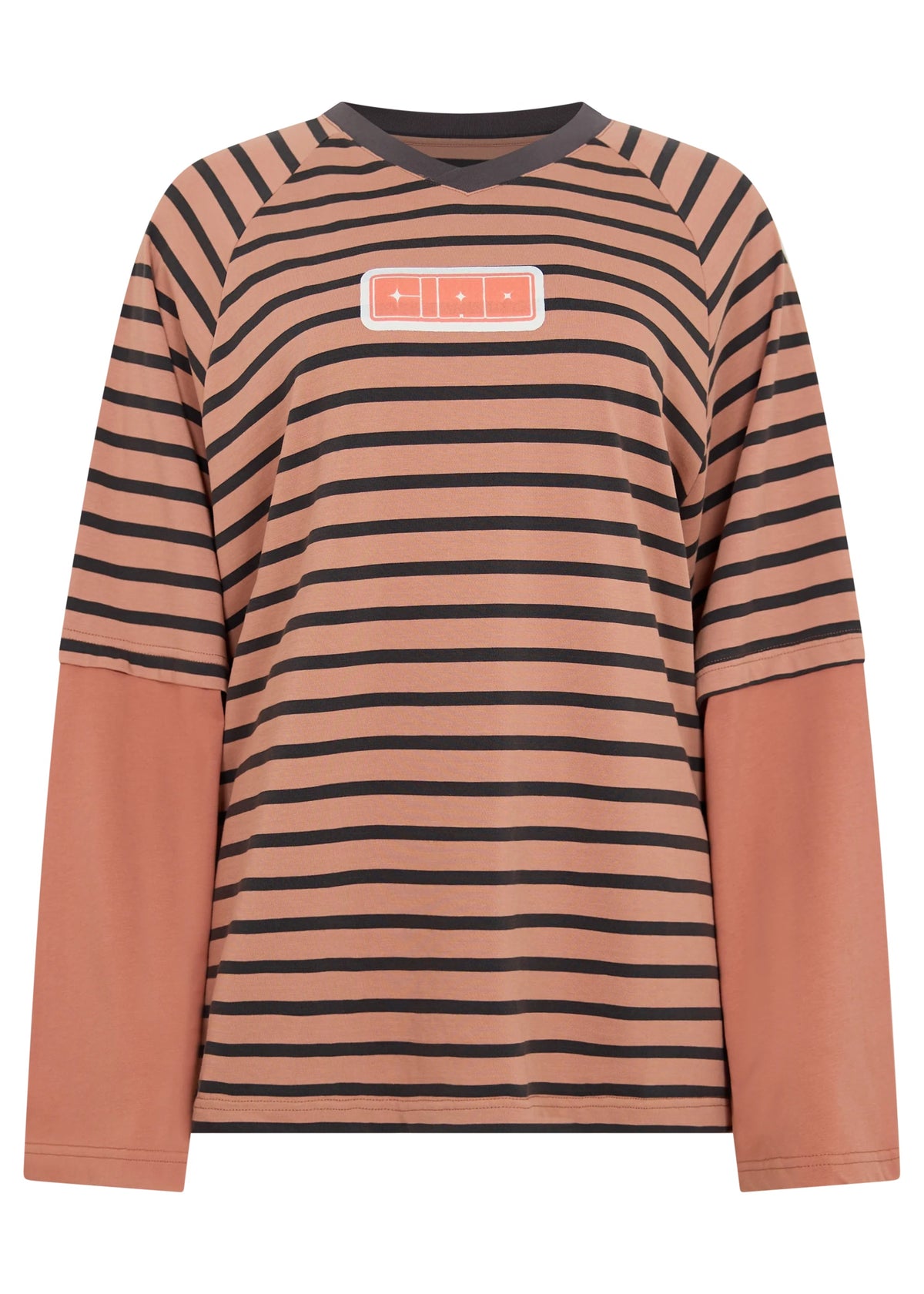 Double Trouble LS Tee - Pink