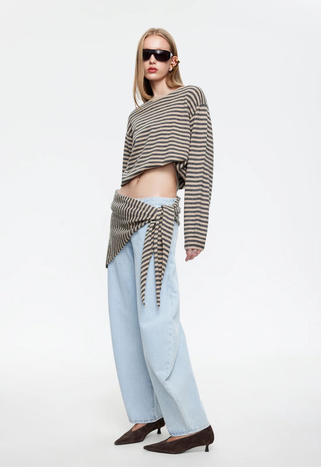 Olsen Knit - Slate Stripe