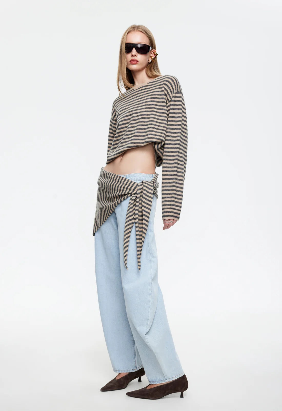 Olsen Knit - Slate Stripe