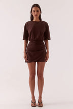 Izel Tee Dress - Bitter Chocolate