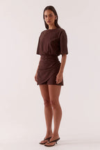 Izel Tee Dress - Bitter Chocolate