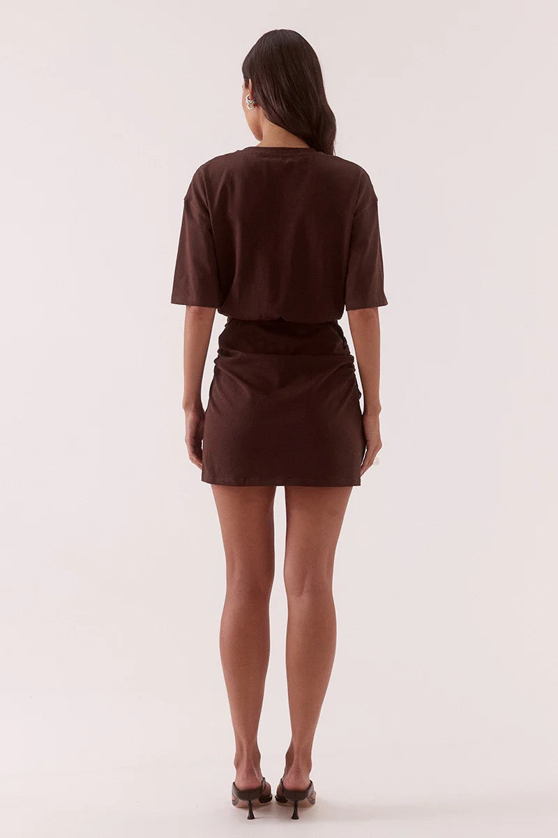 Izel Tee Dress - Bitter Chocolate