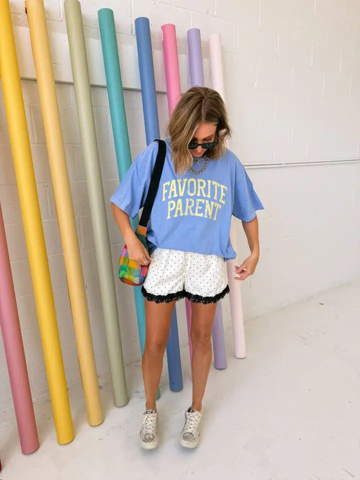 Favorite Parent Tee - Denim Blue/Yellow