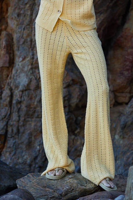 Knitted Crocheted Flare Pants