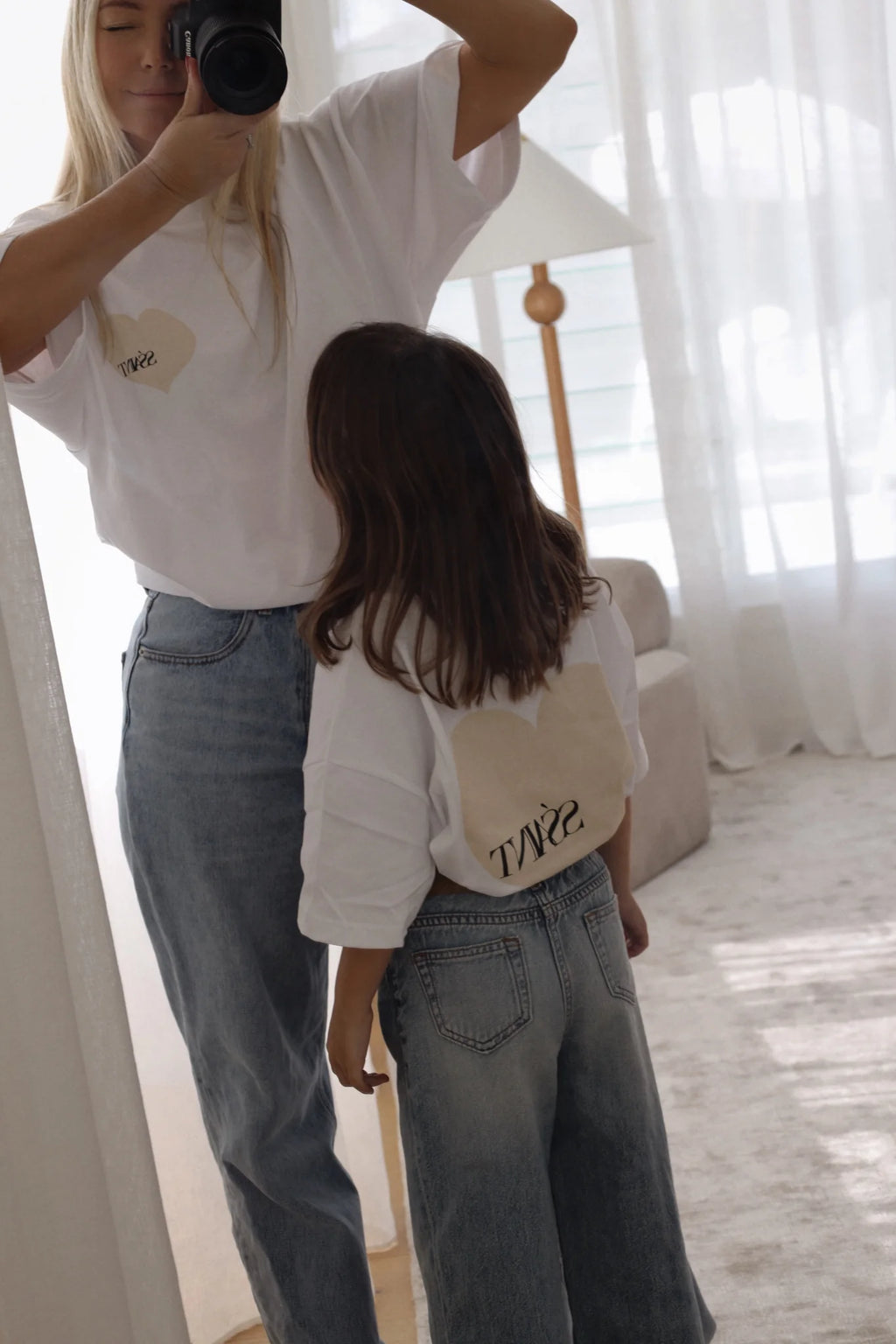 Kids Heart Tee - Cream