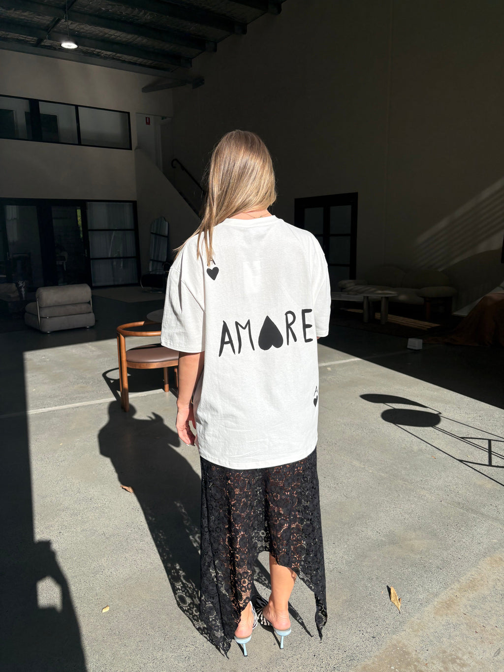 THE AMORE TEE BLACK | THE LINE BABY LEMONADE STORE
