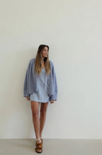 Sienna Knit Cardigan - Dusty Blue