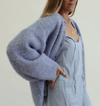 Sienna Knit Cardigan - Dusty Blue
