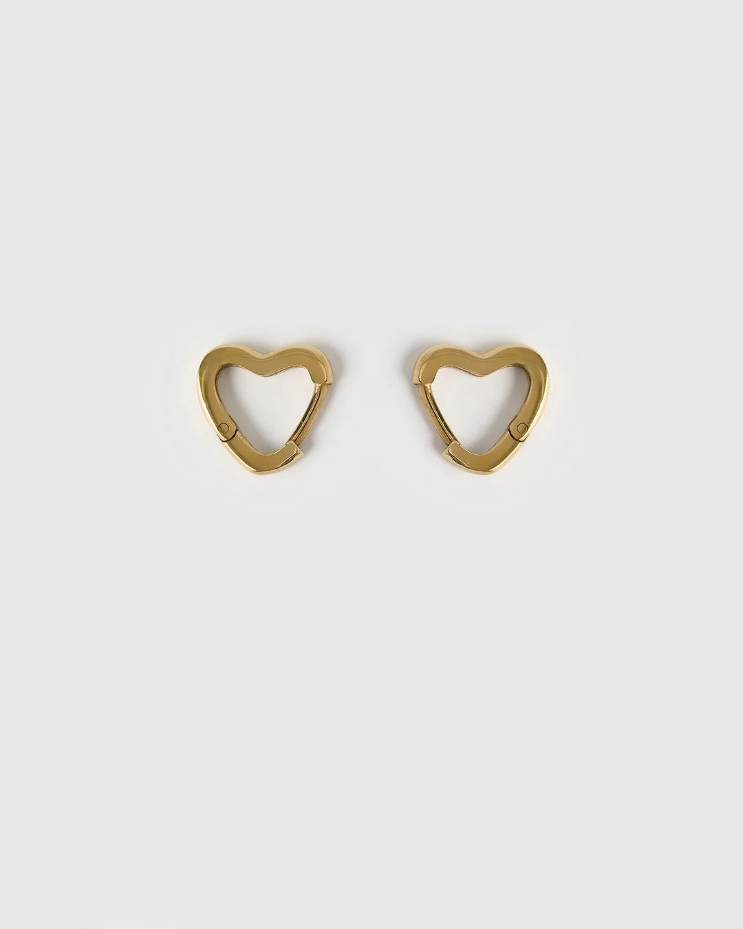 Sweetheart Gold Earrings - Small