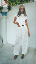 THE LINE ODETTE PANTS WHITE BABY LEMONADE