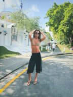 THE LINE ROMY SHORTS BLACK BABY LEMONADE